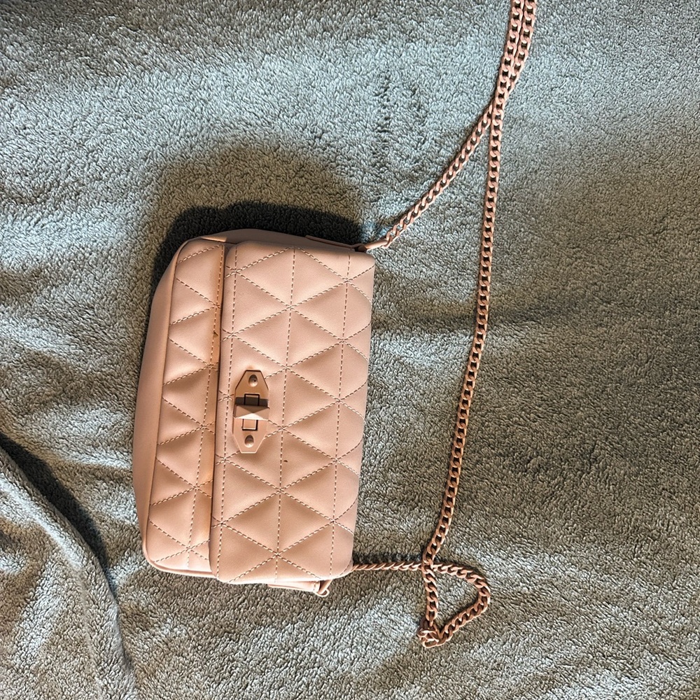Source Unknown Quilted Nude Clutch